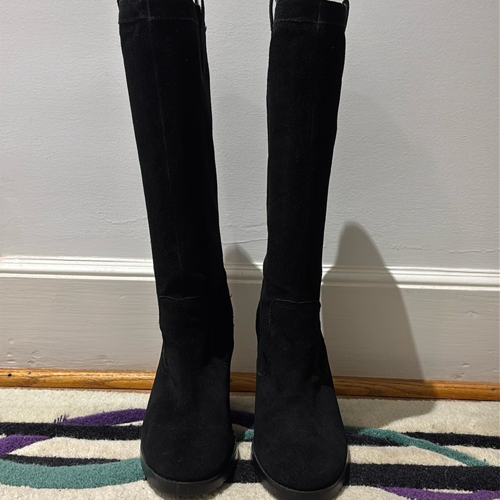 Elegant Ralph Lauren Black Suede Women's Boots